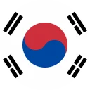flag of south korea flat round 128x128